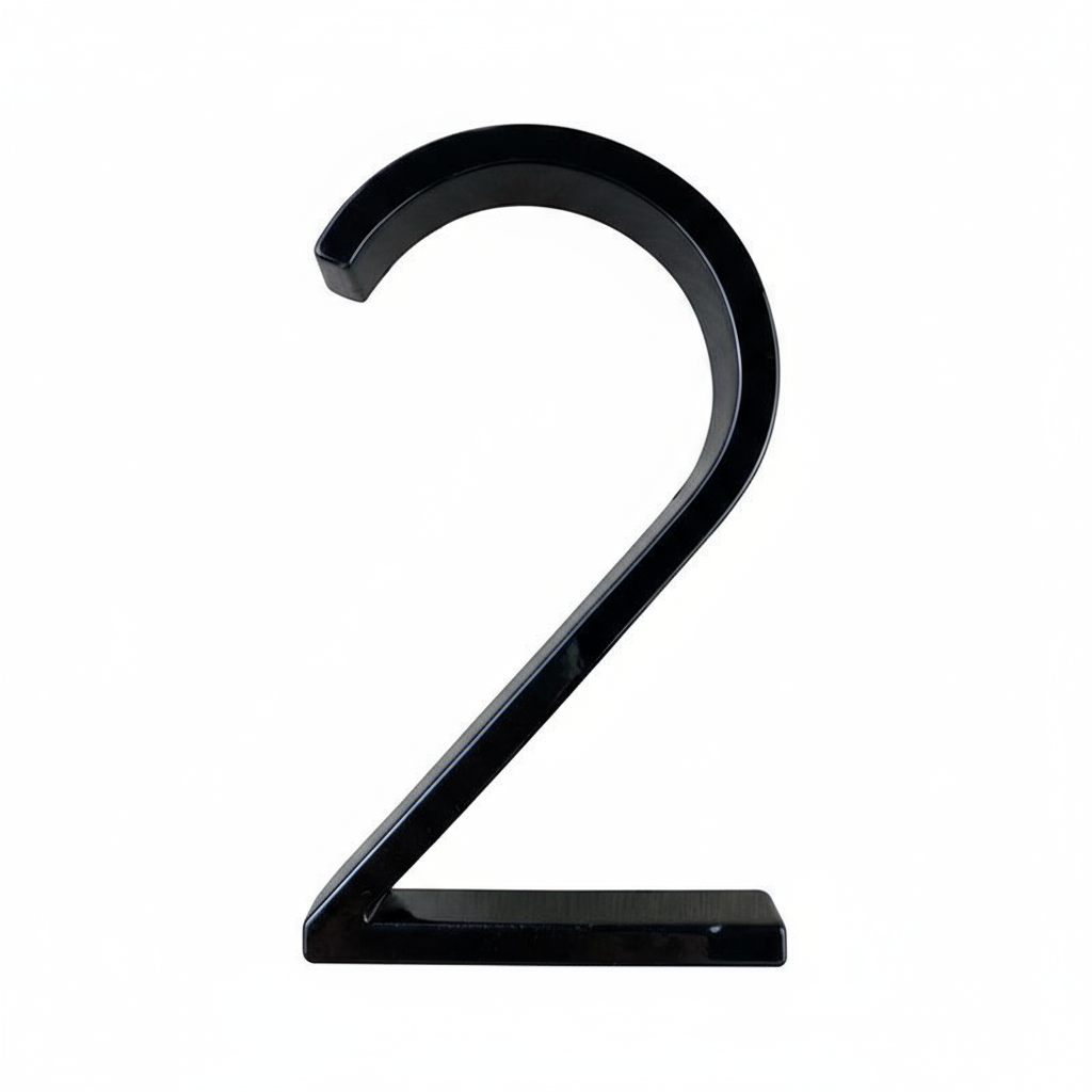 Silverline HN5008 | Floating House Numbers (#0-#9, A-B) in Matte Black