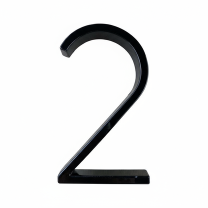 Silverline HN5008 | Floating House Numbers (#0-#9, A-B) in Matte Black