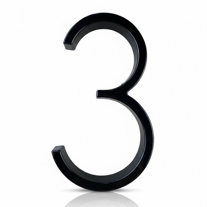 Silverline HN5008 | Floating House Numbers (#0-#9, A-B) in Matte Black