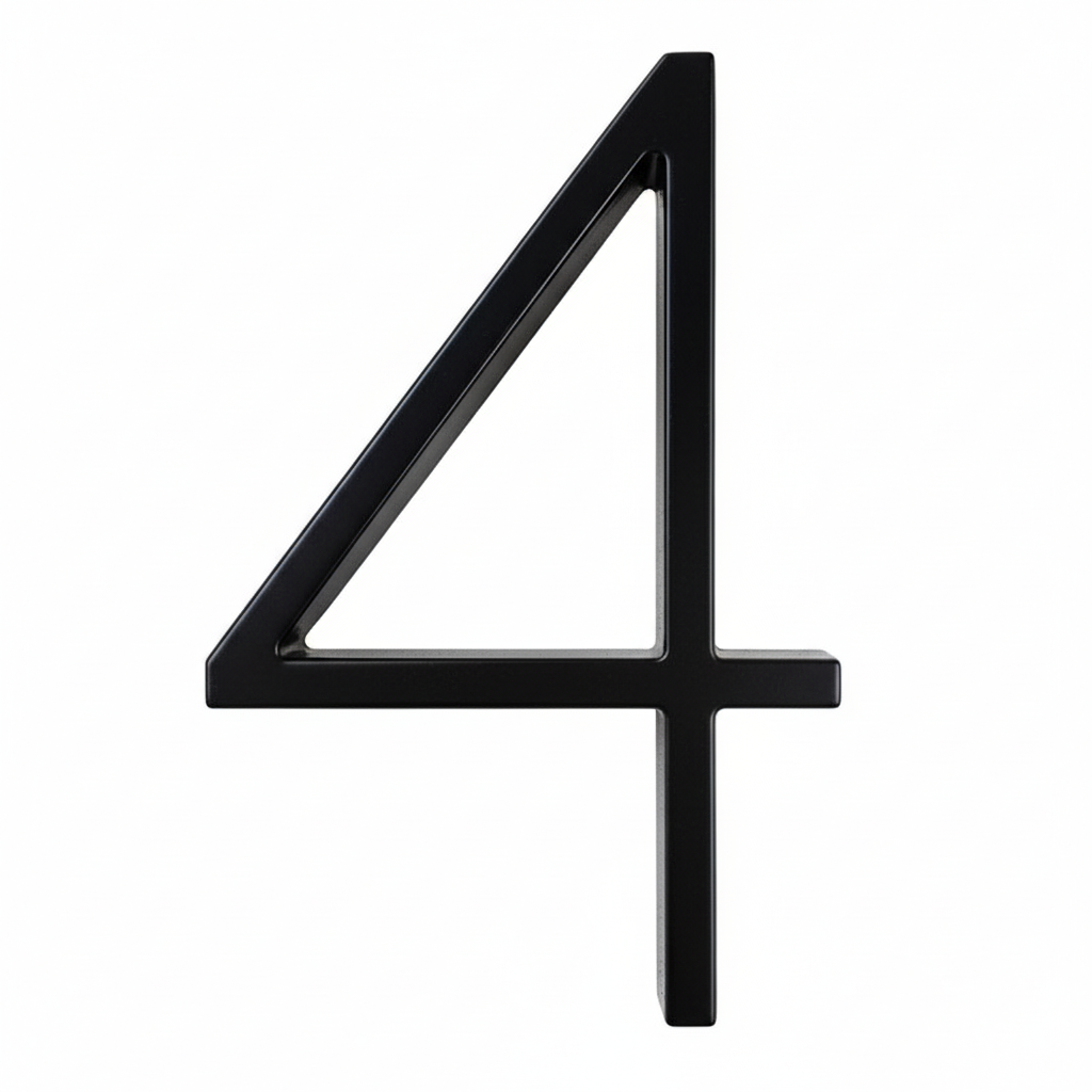 Silverline HN5008 | Floating House Numbers (#0-#9, A-B) in Matte Black