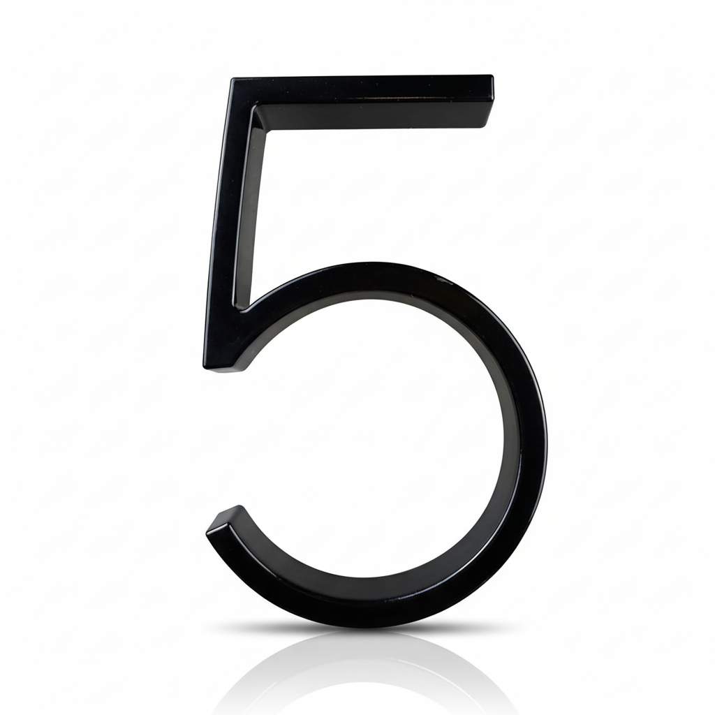 Silverline HN5008 | Floating House Numbers (#0-#9, A-B) in Matte Black