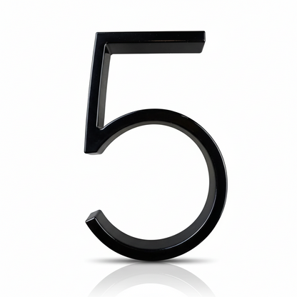 Silverline HN5008 | Floating House Numbers (#0-#9, A-B) in Matte Black