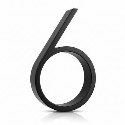 Silverline HN5008 | Floating House Numbers (#0-#9, A-B) in Matte Black
