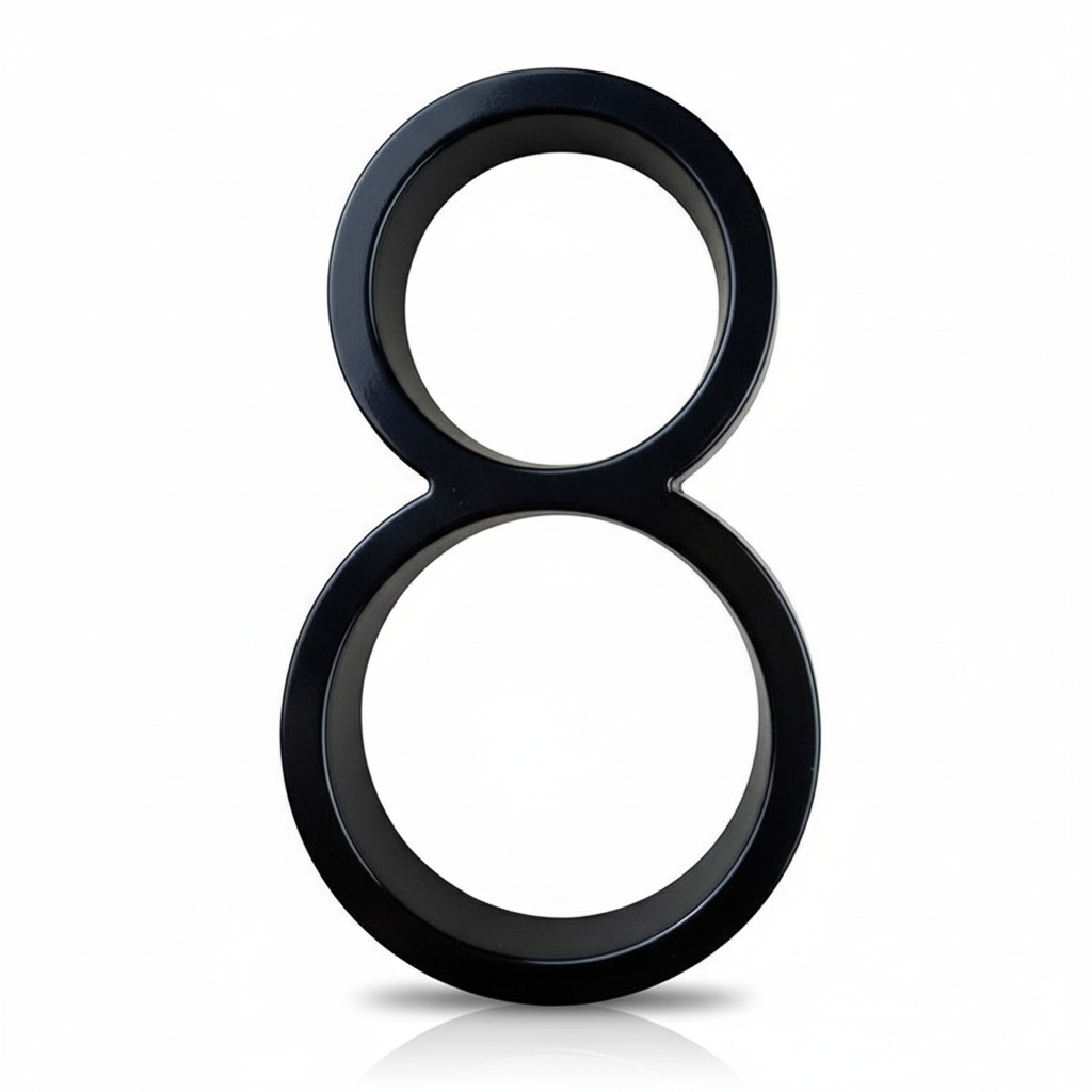 Silverline HN5008 | Floating House Numbers (#0-#9, A-B) in Matte Black