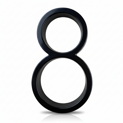 Silverline HN5008 | Floating House Numbers (#0-#9, A-B) in Matte Black