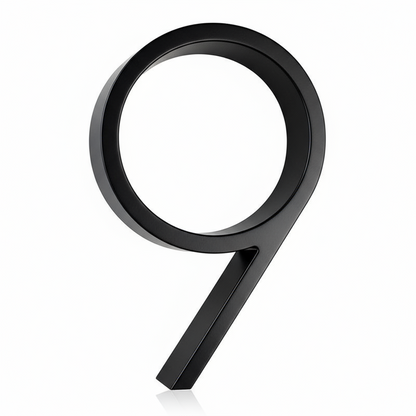 Silverline HN5008 | Floating House Numbers (#0-#9, A-B) in Matte Black