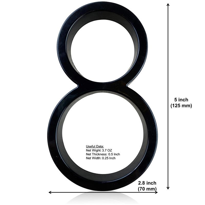 Silverline HN5008 | Floating House Numbers (#0-#9, A-B) in Matte Black