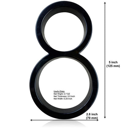 Silverline HN5008 | Floating House Numbers (#0-#9, A-B) in Matte Black