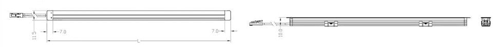 Recessed Anti-Glare LED Light Strip | 10 Feet Solder-Free Cuttable Cabinet Lighting | Titanium Grey