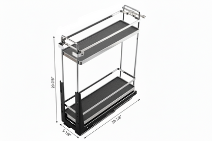 Silverline S208 | Soft Close Two-Tier Spice Rack for 8 in. Cabinets