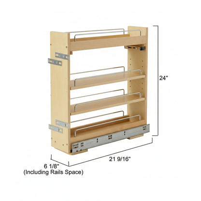 Silverline WS3069 | Soft Close Four-Tier Spice Rack for 9 in. Cabinets