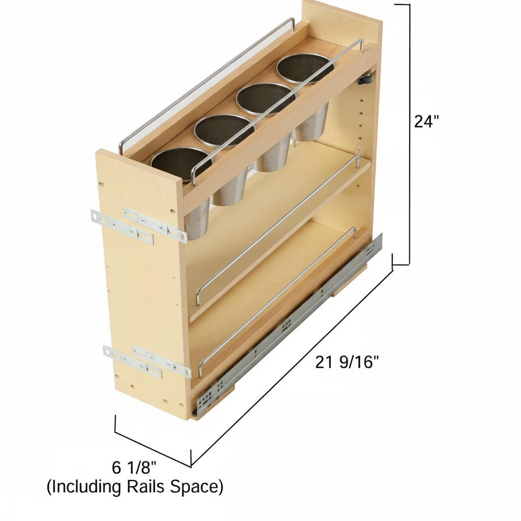 Silverline WS3069-MOD | Soft Close Utensil Silverware Organizer for 9 in. Framed Cabinets