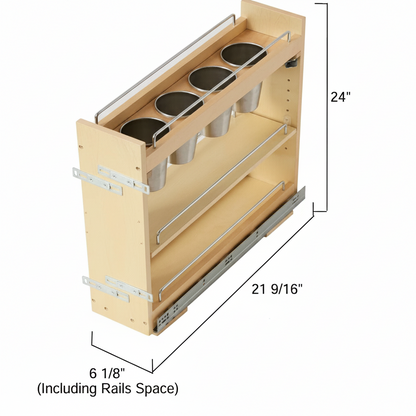 Silverline WS3069-MOD | Soft Close Utensil Silverware Organizer for 9 in. Framed Cabinets