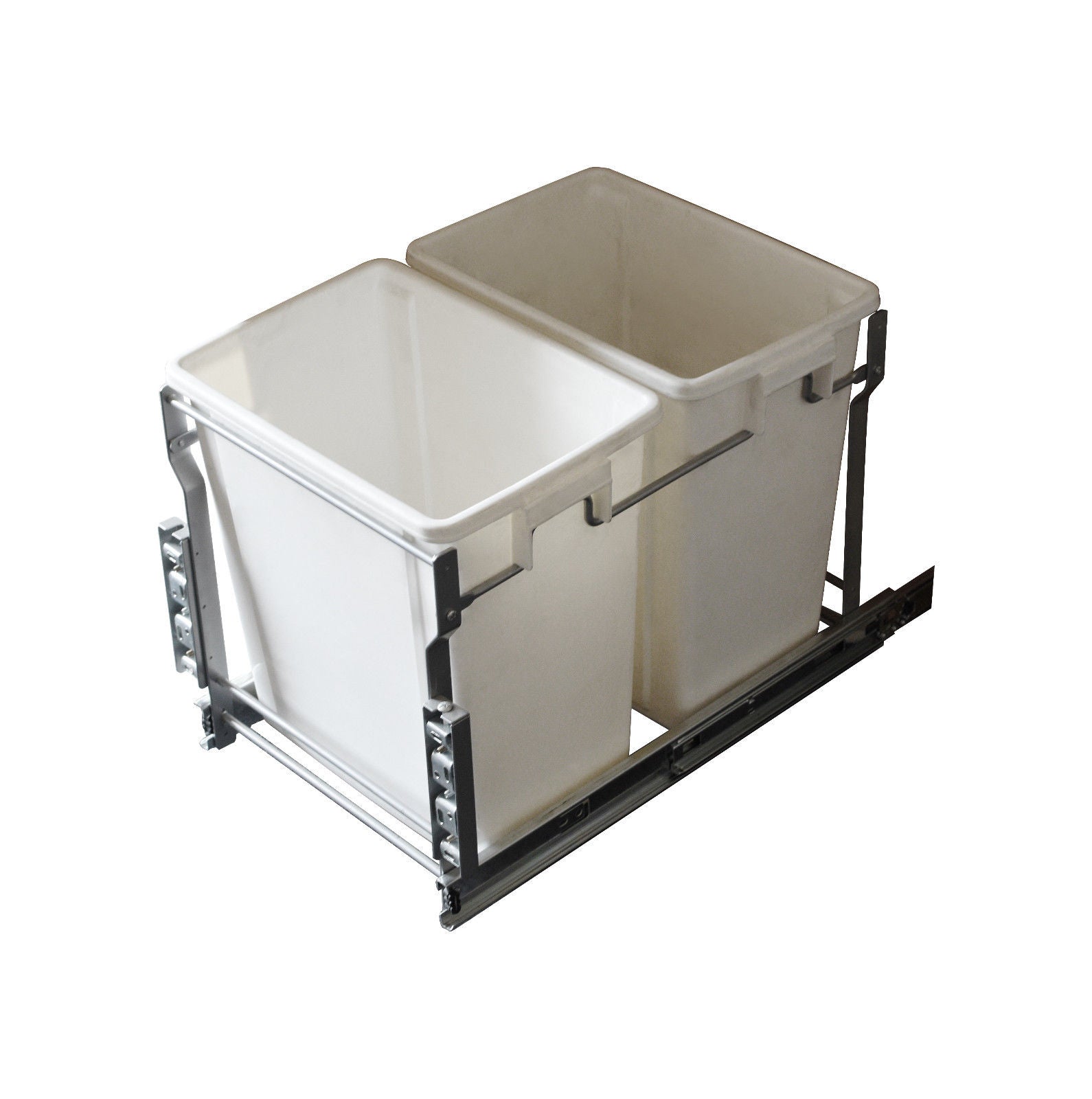 Pull Out Trash Cans - Kitchen Cabinet Organizer Pullout In-Cabinet 20 Qt Bins - amerfithardware