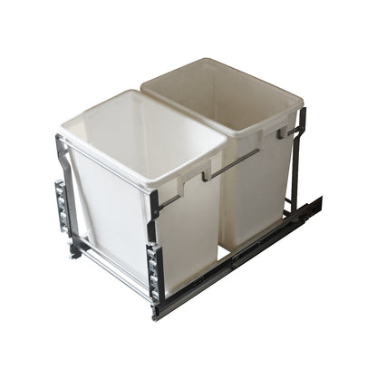 Pull Out Trash Cans - Kitchen Cabinet Organizer Pullout In-Cabinet 20 Qt Bins - amerfithardware