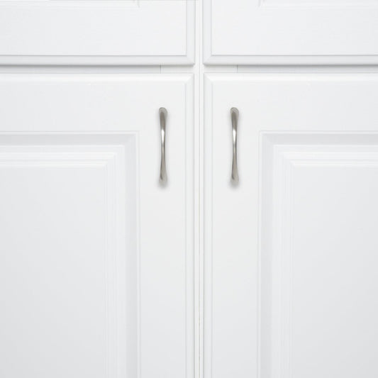 Silverline P2017 Tapered Bow Cabinet Hardware Pull Handle CC: 96 mm ~ 3-13/16 inch - amerfithardware
