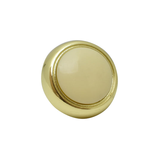 Silverline K2015 Button Creme Knob Diameter: 1-3/16 inch Cabinet Hardware - amerfithardware