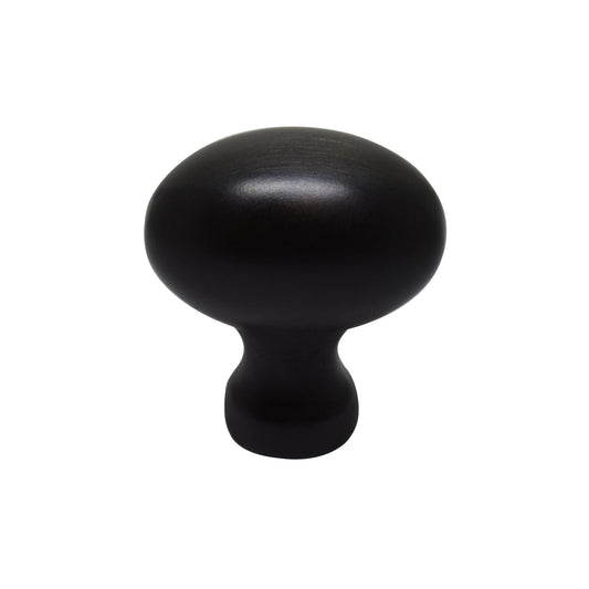 Silverline K2016 Cabinet Hardware Knob 1 - 1/4 inch Oil Rubbed Bronze Oval Football - amerfithardware