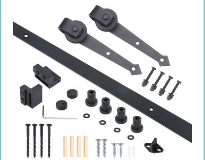 Sliding HM2000 Barn Door, Railing with Wheels Door Hardware 250 Pound Capacity - amerfithardware