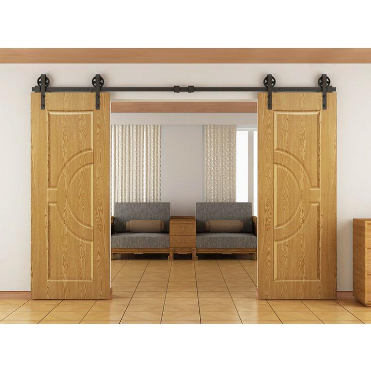 Sliding HM2000 Barn Door, Railing with Wheels Door Hardware 250 Pound Capacity - amerfithardware