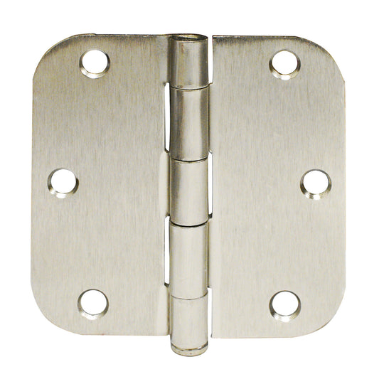 3.5 inch x 3.5 inch Door Hinges Plain Bearing 5/8 inch Radius Corners Mortise - amerfithardware