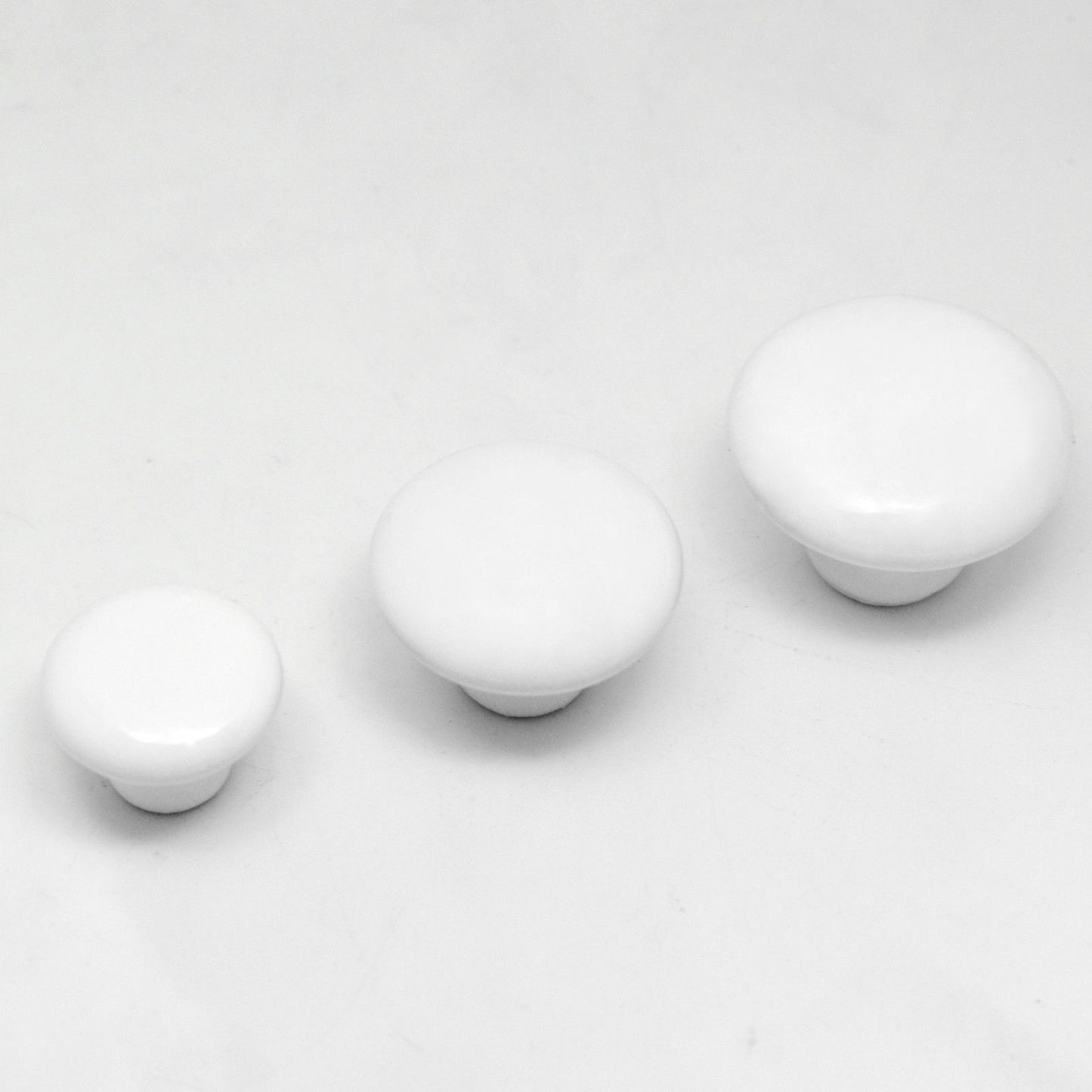 White Ceramic Knobs Cabinet Hardware (38-25mm ~1.5-1 inch) - amerfithardware