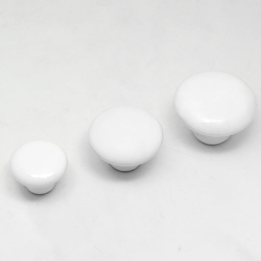 White Ceramic Knobs Cabinet Hardware (38-25mm ~1.5-1 inch) - amerfithardware