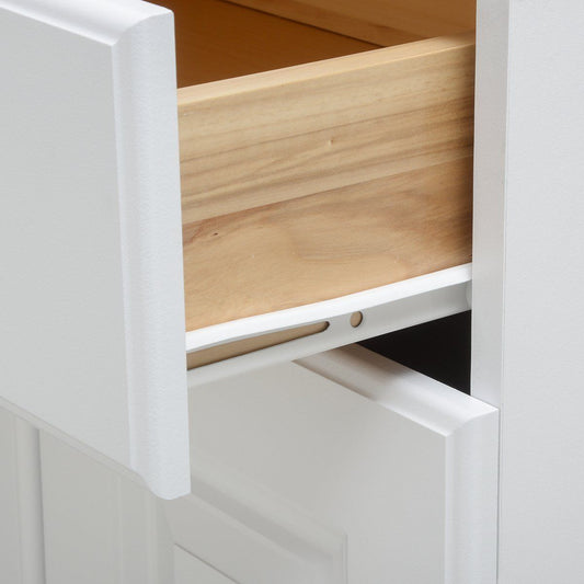 Euro Drawer Slide 32mm System Epoxy Covered Glides Roller Runners - 25 Pairs - amerfithardware