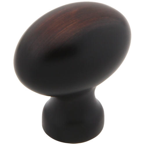 Silverline K2016 Cabinet Hardware Knob 1 - 1/4 inch Oil Rubbed Bronze Oval Football - amerfithardware