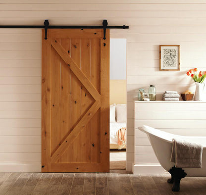Sliding HM2000 Barn Door, Railing with Wheels Door Hardware 250 Pound Capacity - amerfithardware