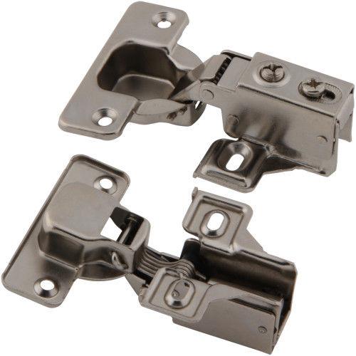 1/2 Half & 3/4 Three Quarters - Cabinet Hinges w Plate Face Frame - Soft Close Piston Compact - amerfithardware