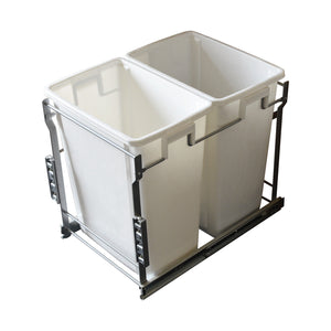Pull Out Trash Cans - Kitchen Cabinet Organizer Pullout In-Cabinet 20 Qt Bins - amerfithardware