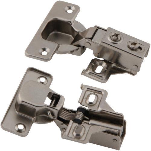 1/2 Half & 3/4 Three Quarters - Cabinet Hinges w Plate Face Frame - Soft Close Piston Compact - amerfithardware