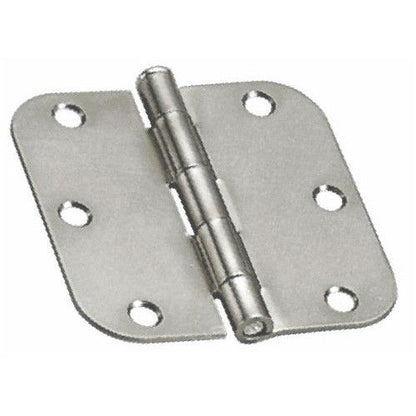 3.5 inch x 3.5 inch Door Hinges Plain Bearing 5/8 inch Radius Corners Mortise - amerfithardware