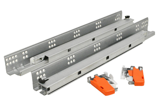 Undermount Drawer Slide 75 lb Soft Closing Full Tandem 2 Zinc Triggers 6 Pair - amerfithardware