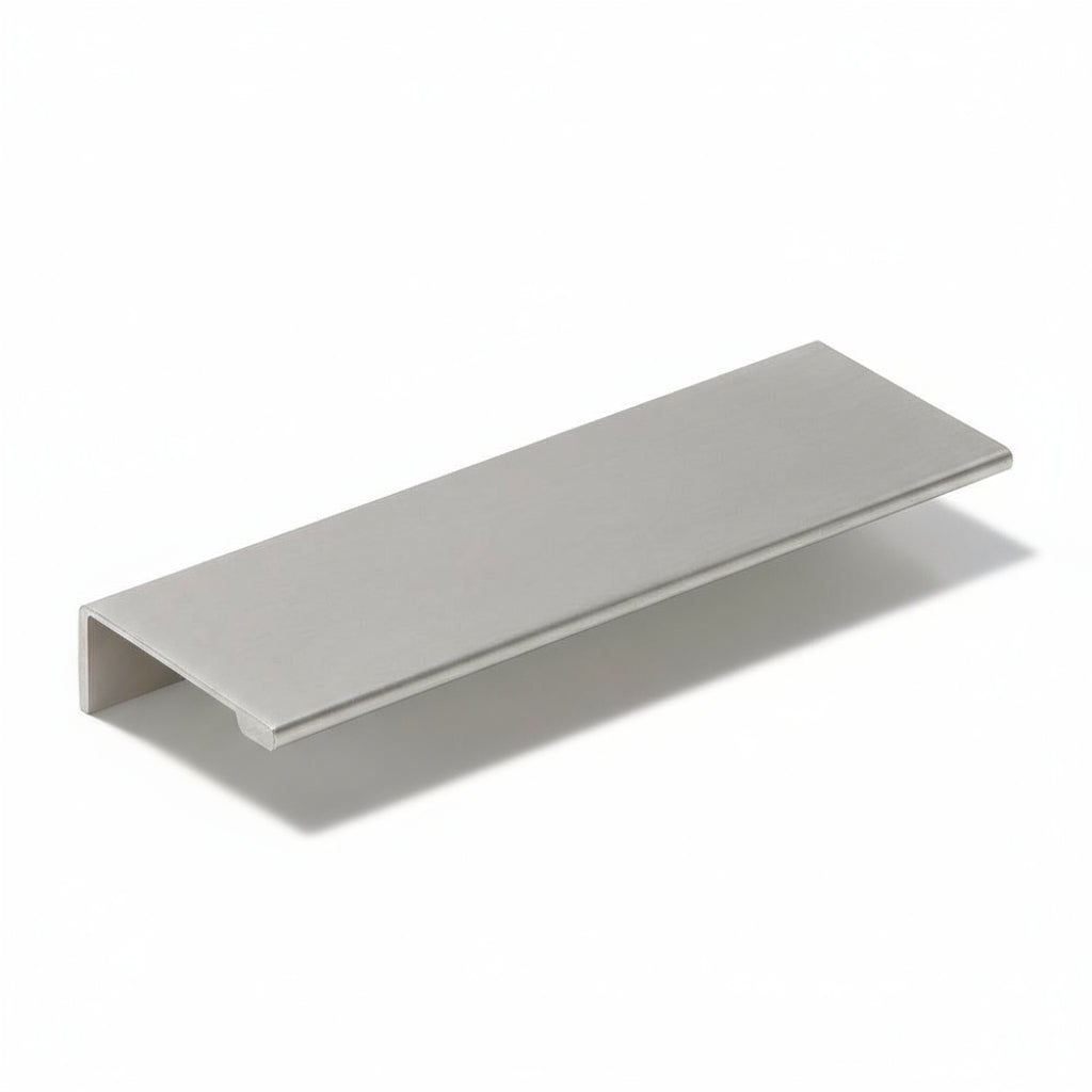Silverline A1022 | Solid Finger Edge Tab Pull | Brushed Aluminum