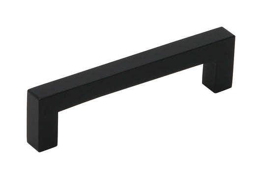 Silverline A2060 Aluminum Square Bar Pull Handle in Matte Black Finish