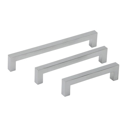 Silverline A2060 | 3/8 in. x 3/8 in. Solid Contemporary Modern Square Bar Pulls | Various Sizes & Finishes
