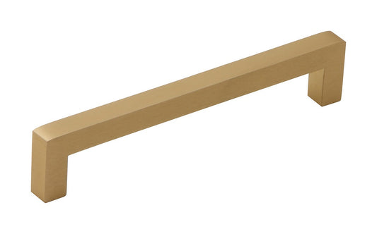 Silverline A2060 Aluminum Square Bar Pull Handle in Satin Brass Finish