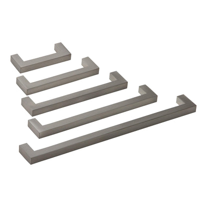 Silverline A2060 | 3/8 in. x 3/8 in. Solid Contemporary Modern Square Bar Pulls | Various Sizes & Finishes