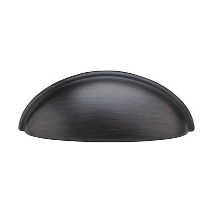 Silverline B2019 | Centers 3 in. Cup Pulls Half-Moon Shell-Shape Bin Pulls | Various Finishes