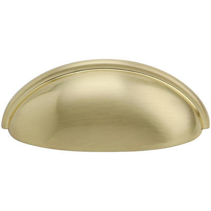 Silverline B2019 | Centers 3 in. Cup Pulls Half-Moon Shell-Shape Bin Pulls | Various Finishes