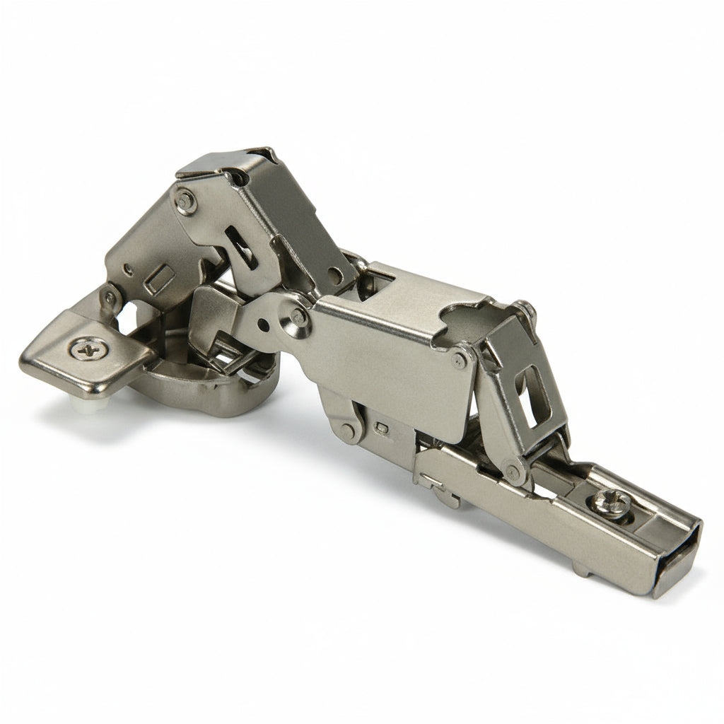 165 ° Angle Concealed Hinge Cabinet Hardware 1 Pair Door w Mounting Plate - amerfithardware