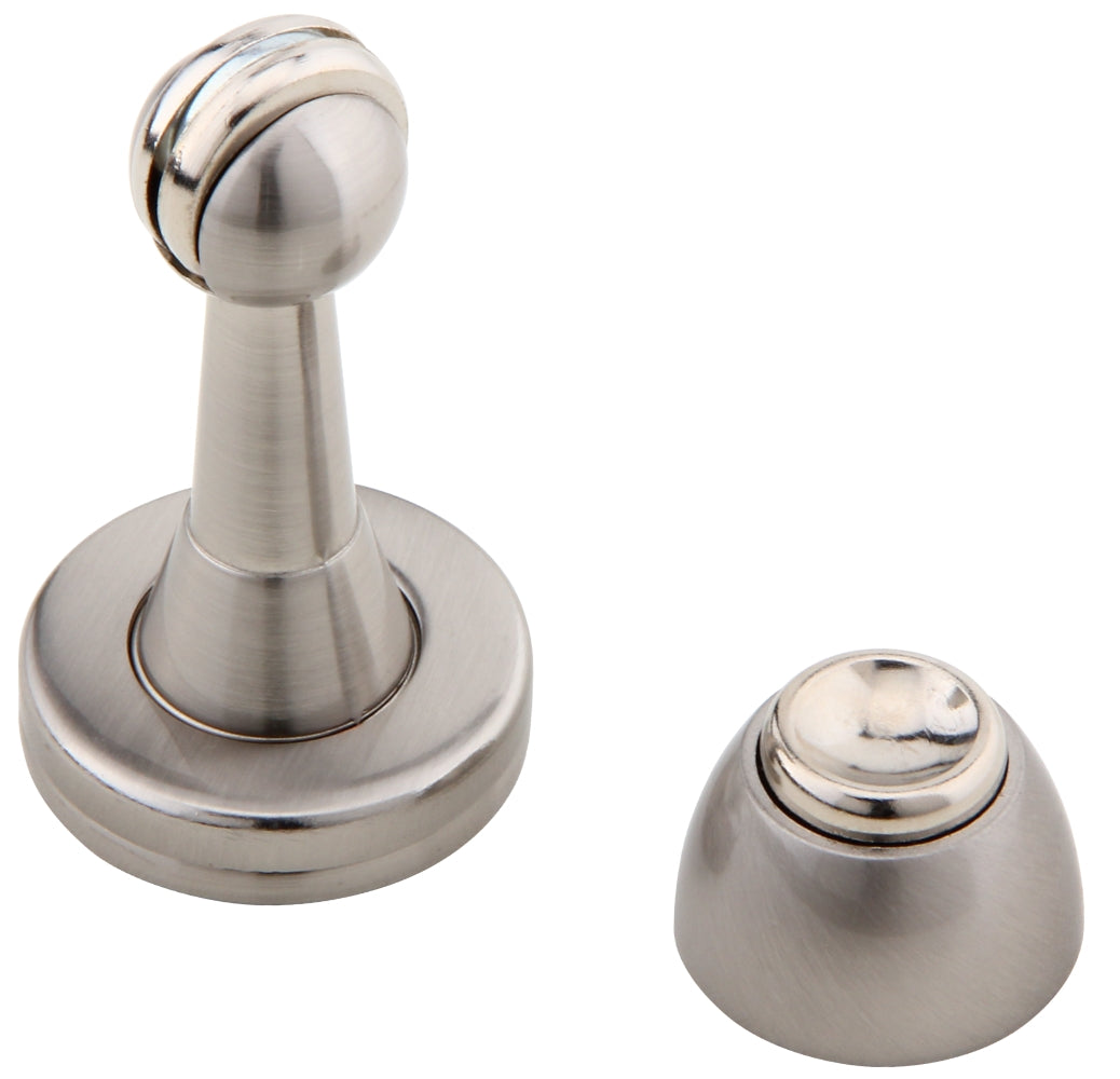 Soft-Catch Magnetic Door Stop in Brushed Satin Nickel