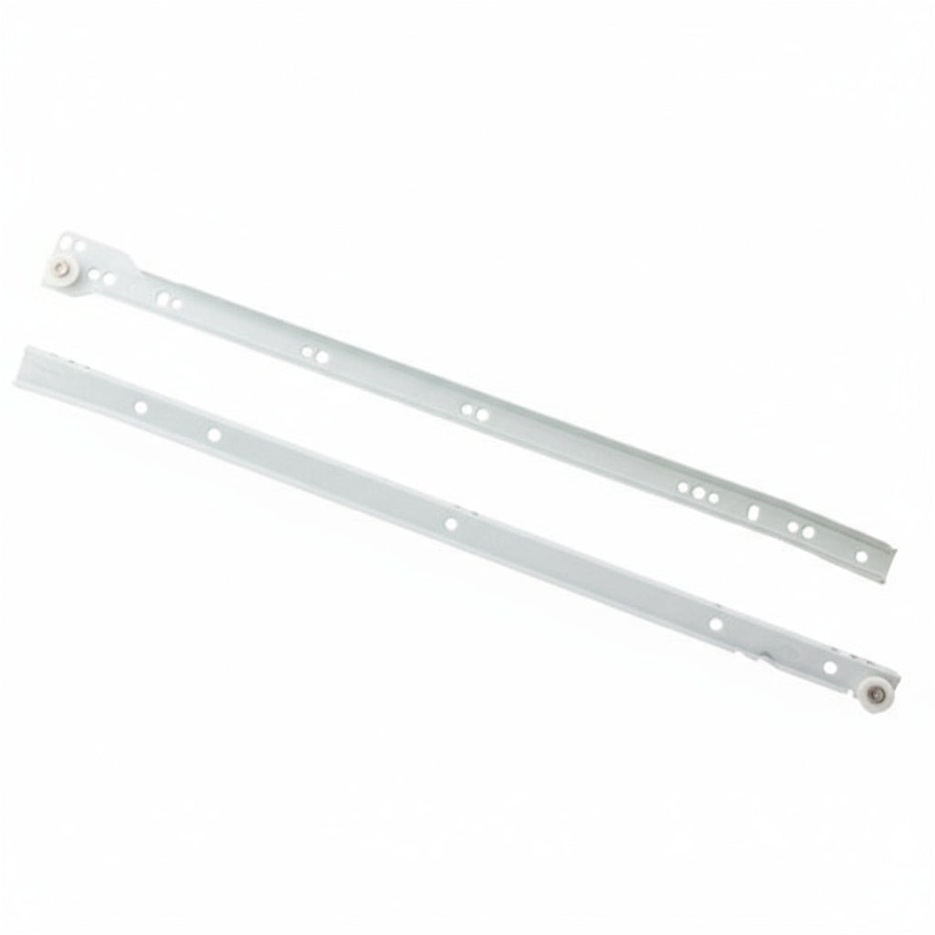 Euro Drawer Slide 32mm System Epoxy Covered Glides Roller Runners - 25 Pairs - amerfithardware