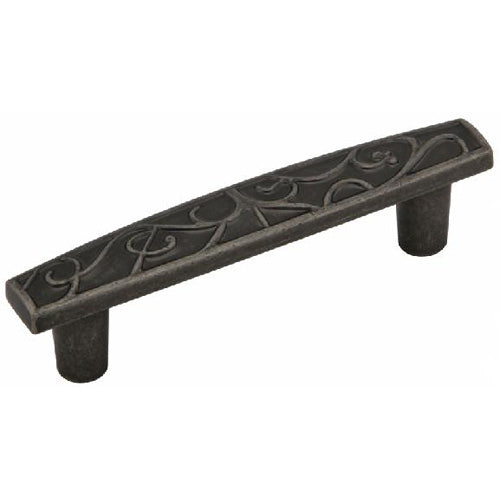 Silverline H2129 - 4 inch (101.5mm) Wardrobe Botanical Garden Style Handle in Weathered Nickel Finish CC: 3 inch (76mm)