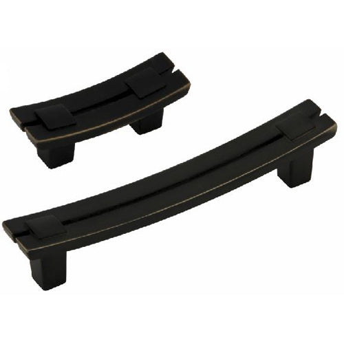 Silverline H2312 Twin Pull Contemporary Cabinet Bar Pull in Bronze Finish
