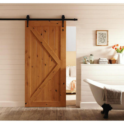 Sliding HM2000 Barn Door, Railing with Wheels Door Hardware 250 Pound Capacity - amerfithardware