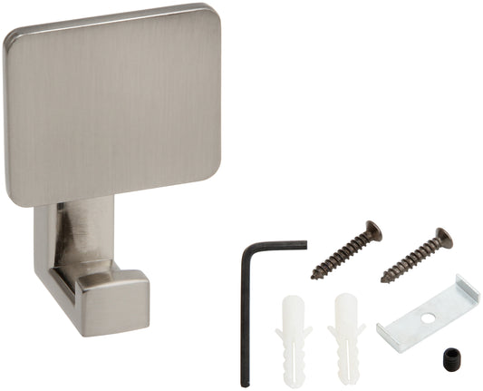 Robe Hook Single, Brushed Satin Nickel Finish