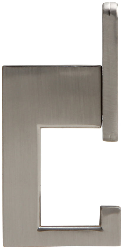 Robe Hook Single, Brushed Satin Nickel Finish